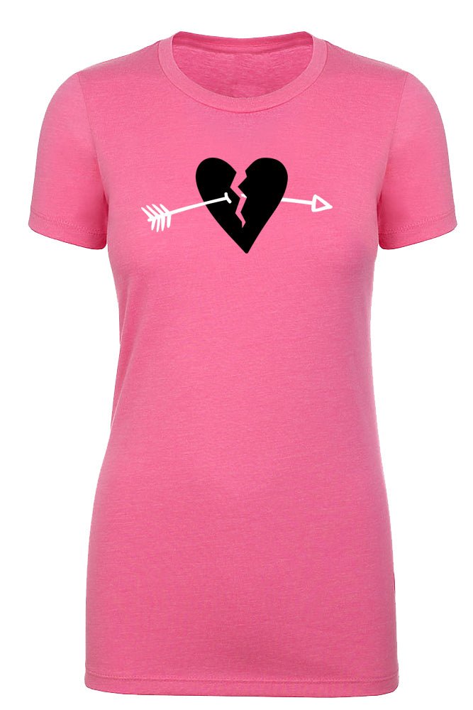 Valentine's Day Broken Heart & Arrow Womens T Shirts - Mato & Hash