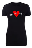 Valentine's Day Broken Heart & Arrow Womens T Shirts