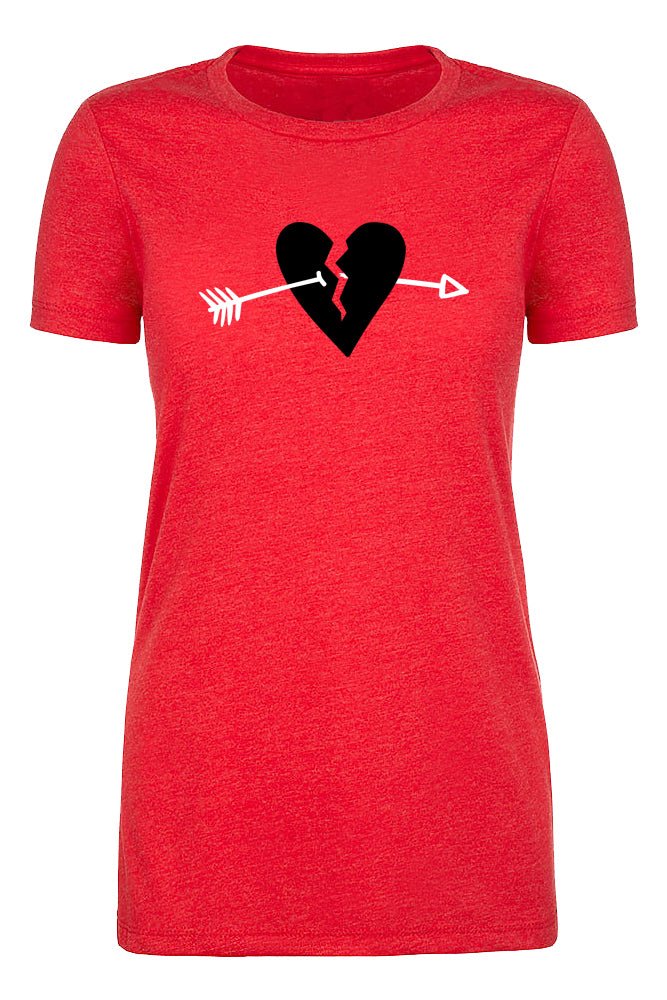 Valentine's Day Broken Heart & Arrow Womens T Shirts - Mato & Hash
