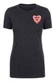 Valentine's Day Candy Heart "Bite Me" Left Chest Womens T Shirts - Mato & Hash