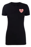 Valentine's Day Candy Heart "Go Away" Left Chest Womens T Shirts - Mato & Hash