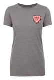 Valentine's Day Candy Heart "Shut Up" Left Chest Womens T Shirts - Mato & Hash