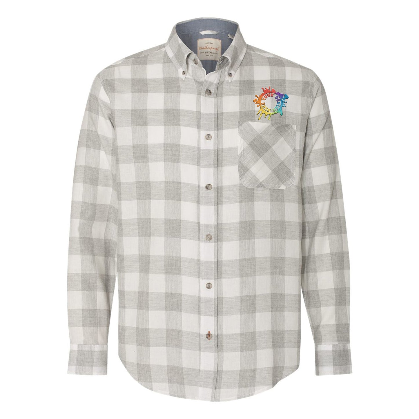 Vintage Brushed Flannel Long Sleeve Shirt Embroidery - Mato & Hash