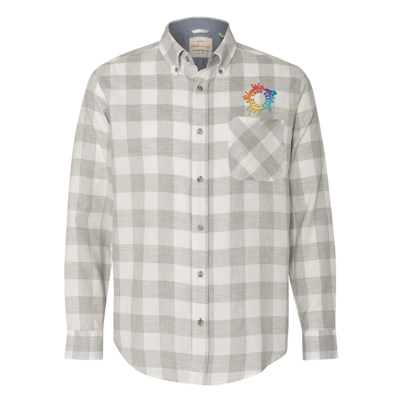 Vintage Brushed Flannel Long Sleeve Shirt Embroidery - Mato & Hash