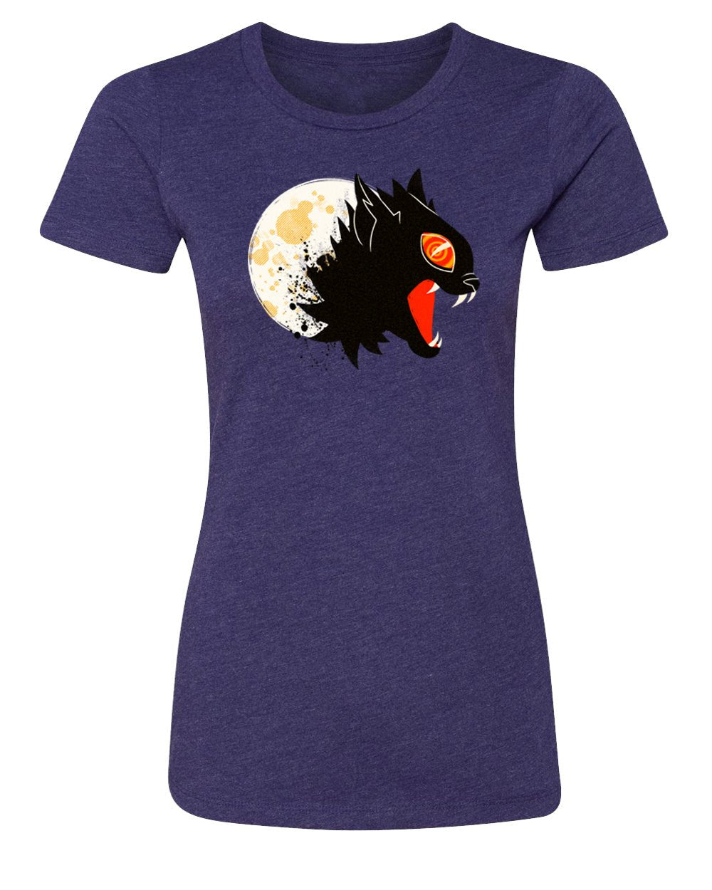 Vintage Cat & Moon Womens Halloween T Shirts - Mato & Hash