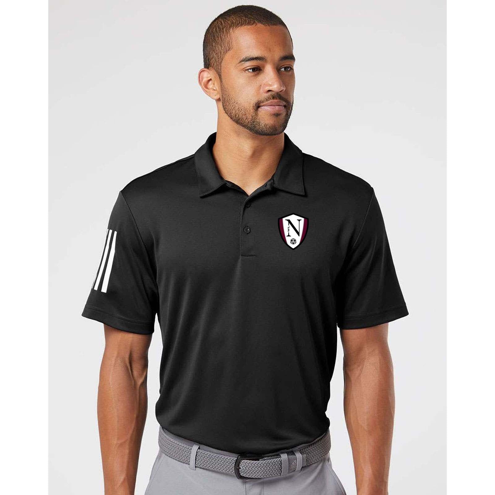 Walled Lake Northern Women's Soccer Adidas - Floating 3-Stripes Polo Embroidery - Mato & Hash