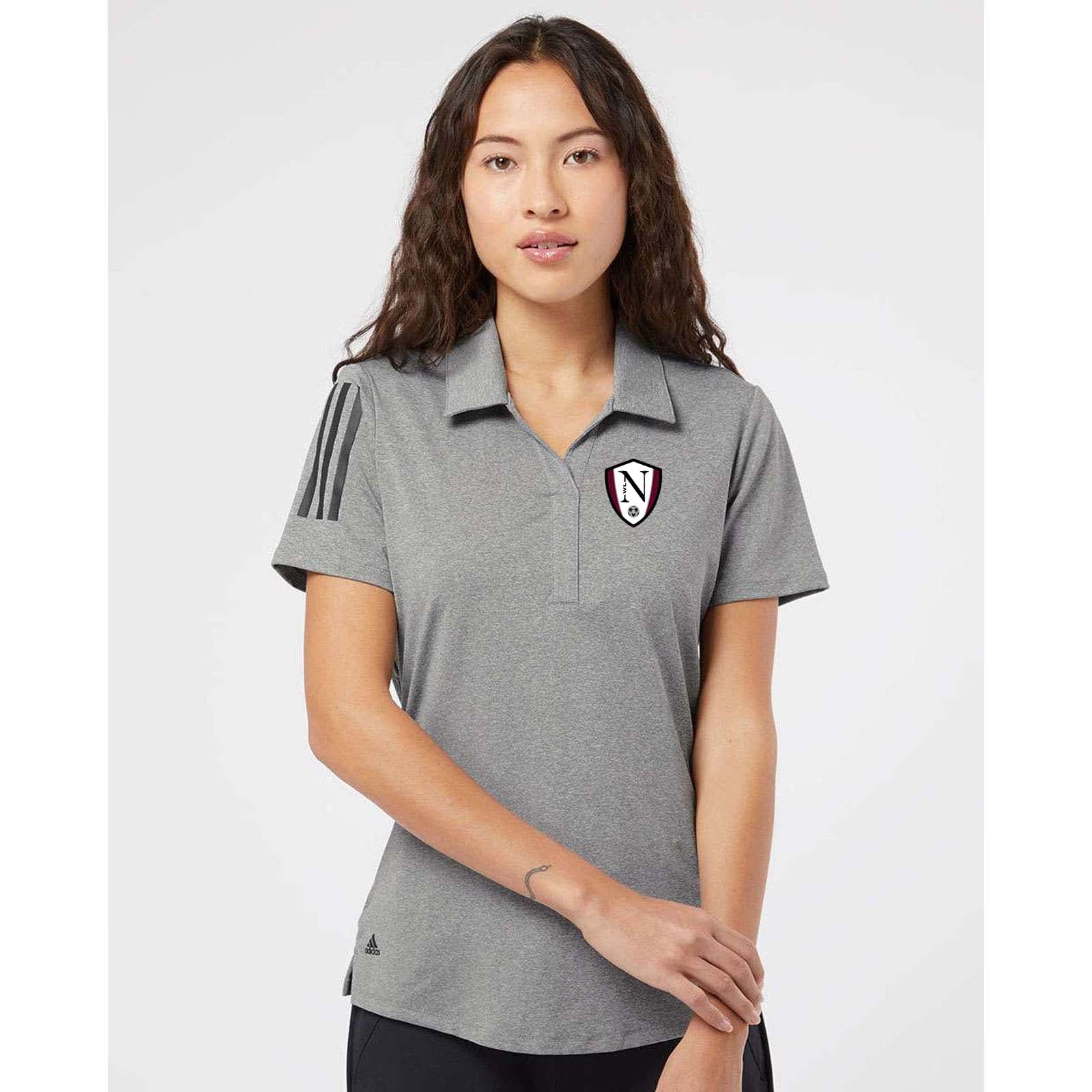 Walled Lake Northern Women's Soccer Adidas - Women's Floating 3-Stripes Polo Embroidery - Mato & Hash