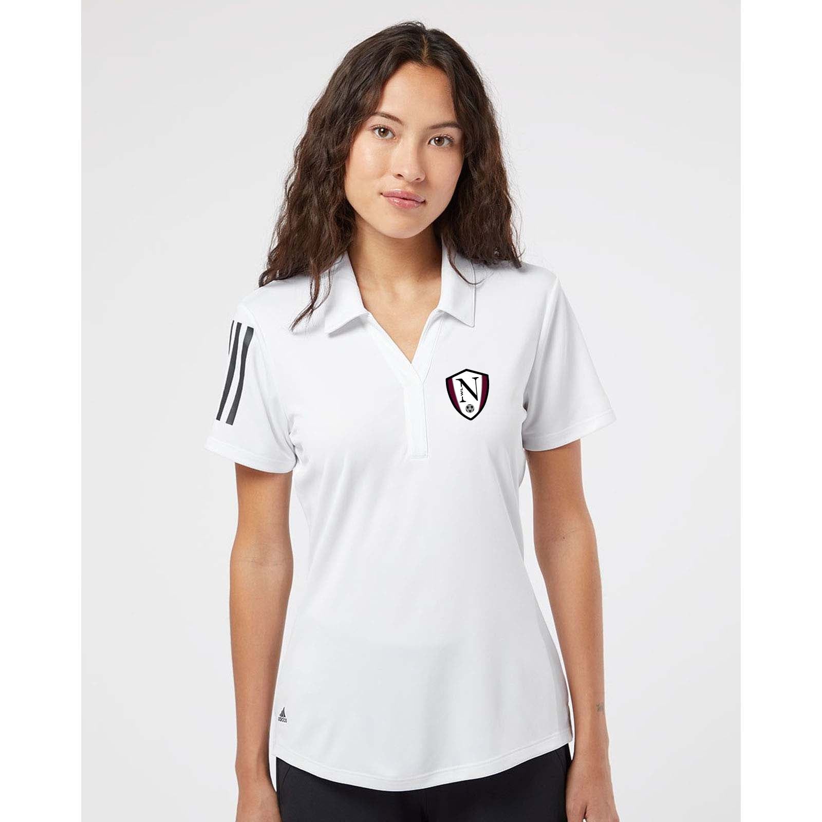 Walled Lake Northern Women's Soccer Adidas - Women's Floating 3-Stripes Polo Embroidery - Mato & Hash