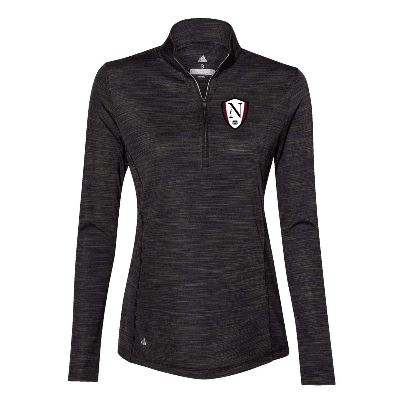 Walled Lake Northern Women's Soccer Adidas - Women's Lightweight MÃ©lange Quarter-Zip Pullover Embroidery - Mato & Hash