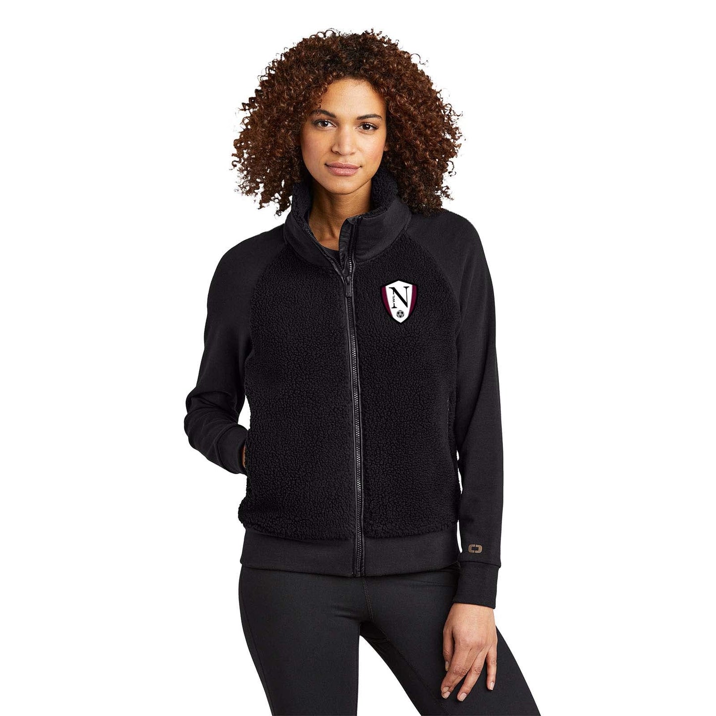 Walled Lake Northern Womens Soccer OGIO® Ladies Luuma Sherpa Full-Zip Embroidery - Mato & Hash