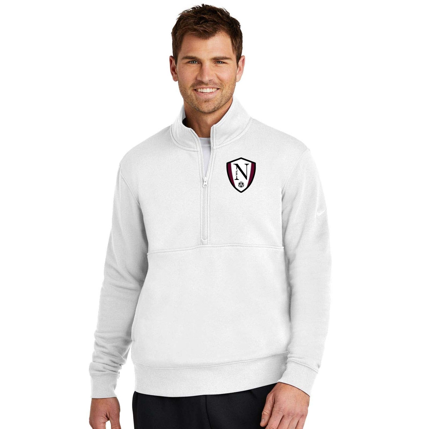 Walled Lake Women's Soccer Nike Club Fleece Sleeve Swoosh 1/2-Zip - Mato & Hash