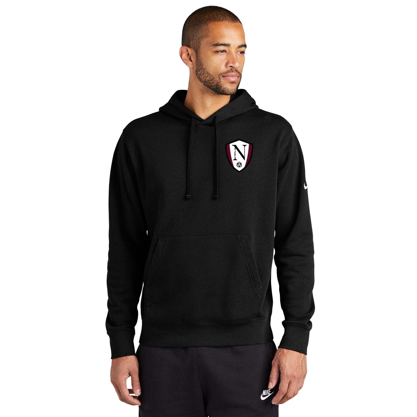 Walled Lake Women's Soccer Nike Club Fleece Sleeve Swoosh Pullover Hoodie - Mato & Hash