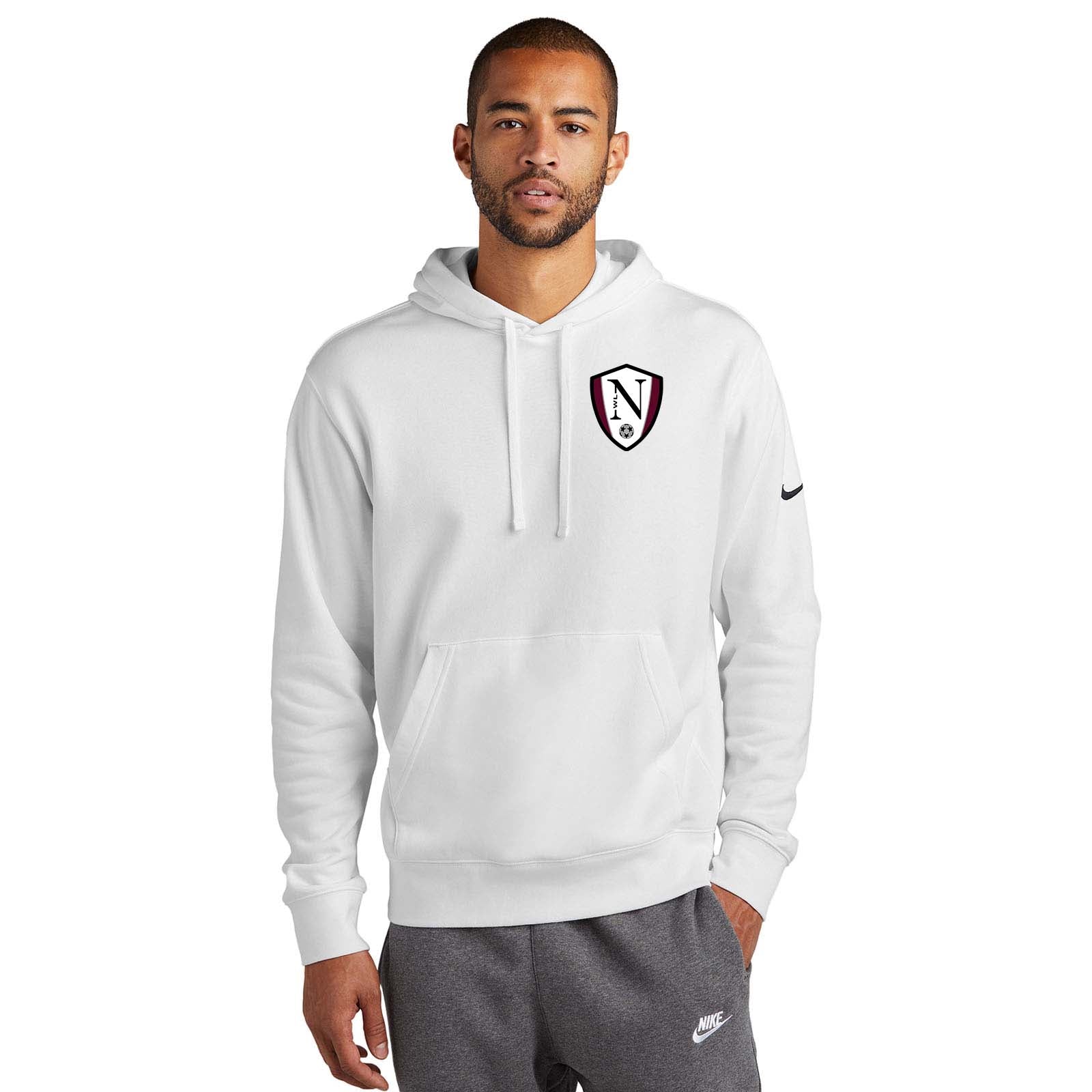 Walled Lake Women's Soccer Nike Club Fleece Sleeve Swoosh Pullover Hoodie - Mato & Hash