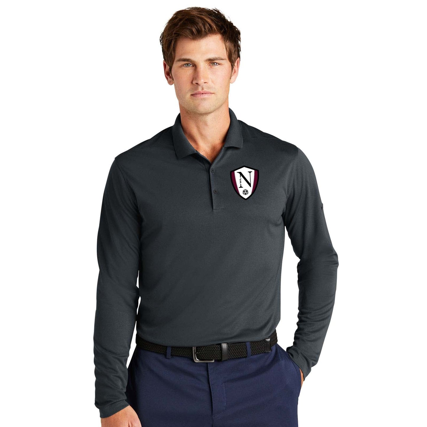 Walled Lake Women's Soccer Nike Dri-FIT Micro Pique 2.0 Long Sleeve Polo - Mato & Hash