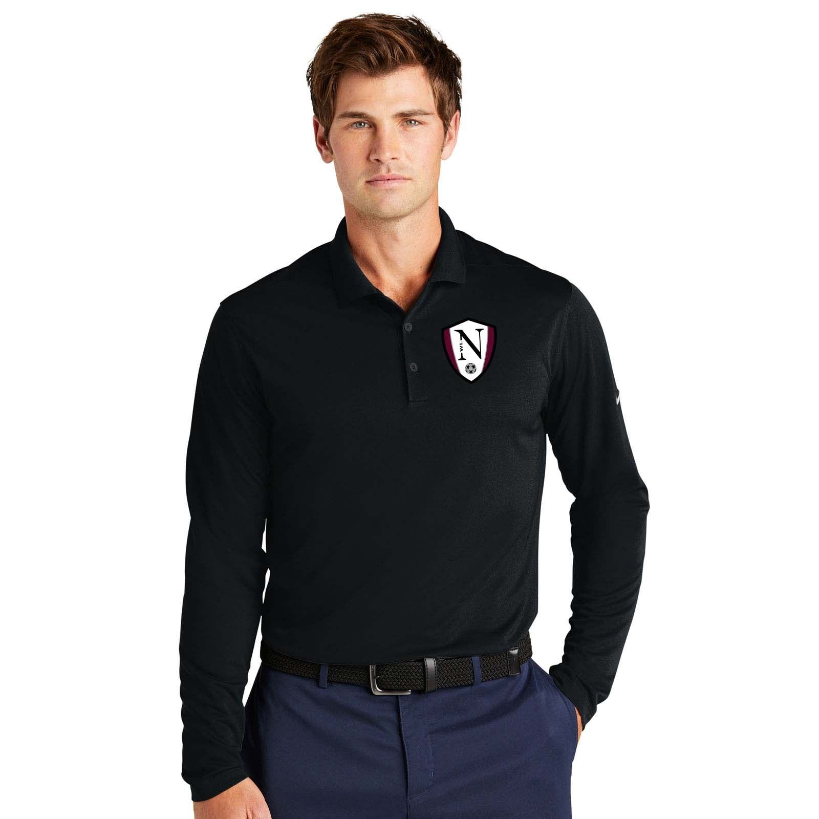 Walled Lake Women's Soccer Nike Dri-FIT Micro Pique 2.0 Long Sleeve Polo - Mato & Hash