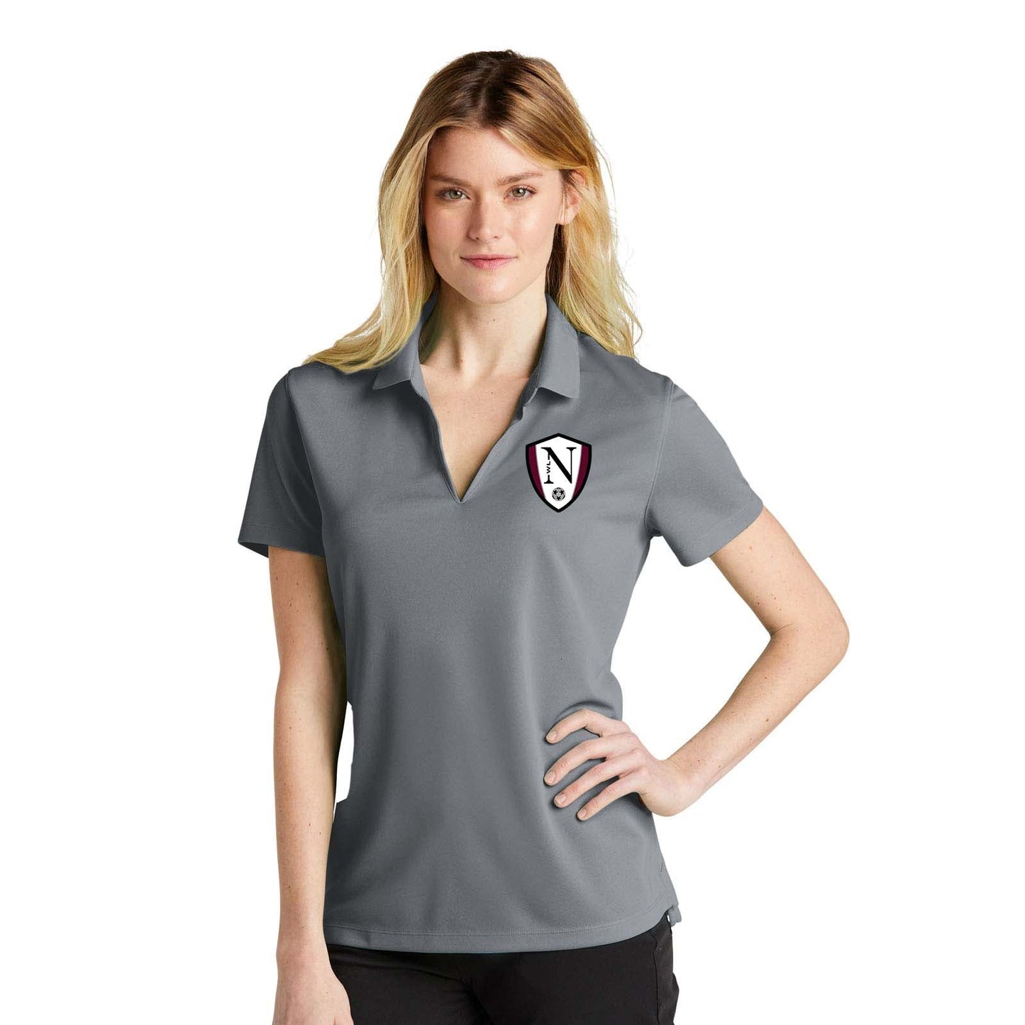 Walled Lake Women's Soccer Nike Ladies Dri-FIT Micro Pique 2.0 Polo - Mato & Hash