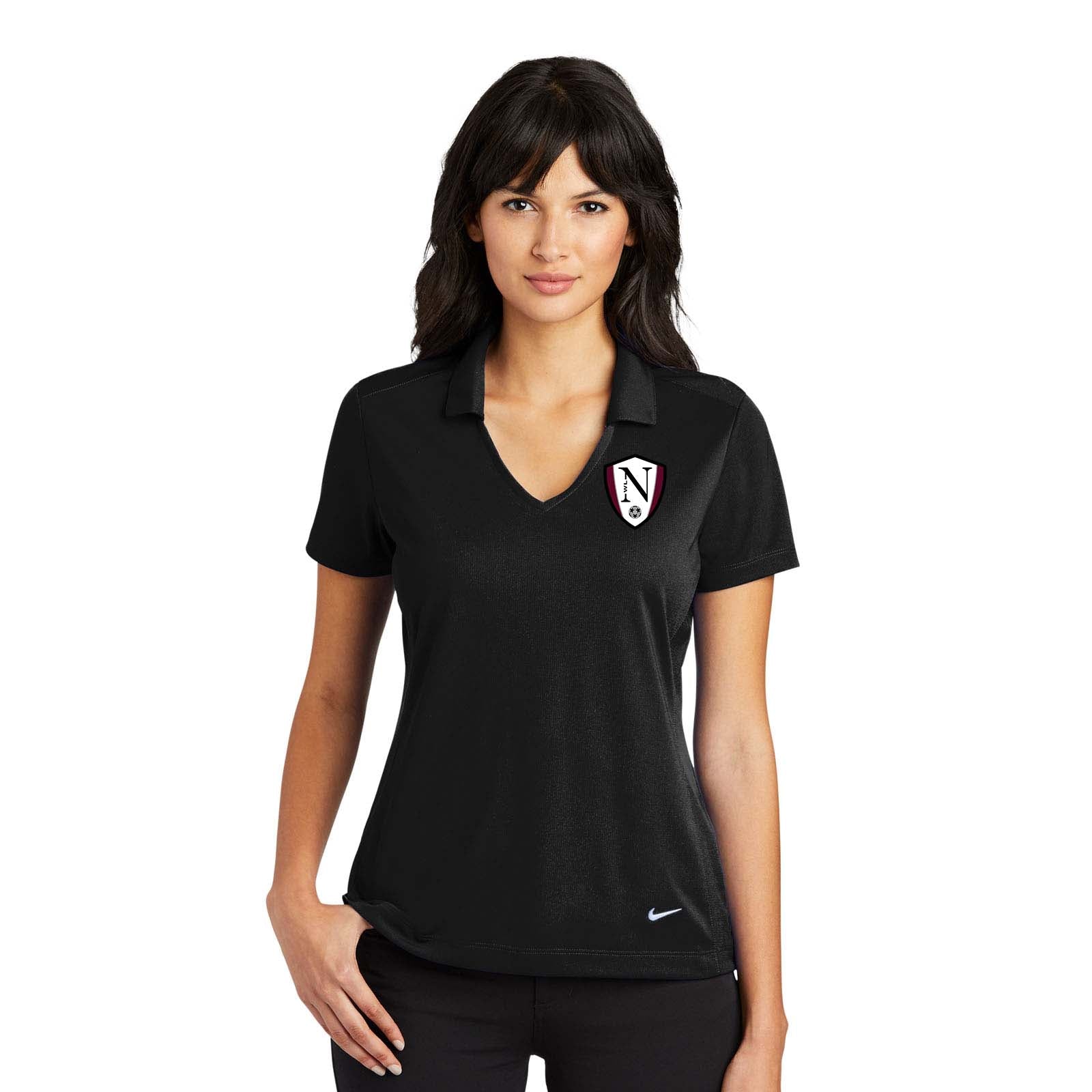 Walled Lake Women's Soccer Nike Ladies Dri-FIT Vertical Mesh Polo - Mato & Hash