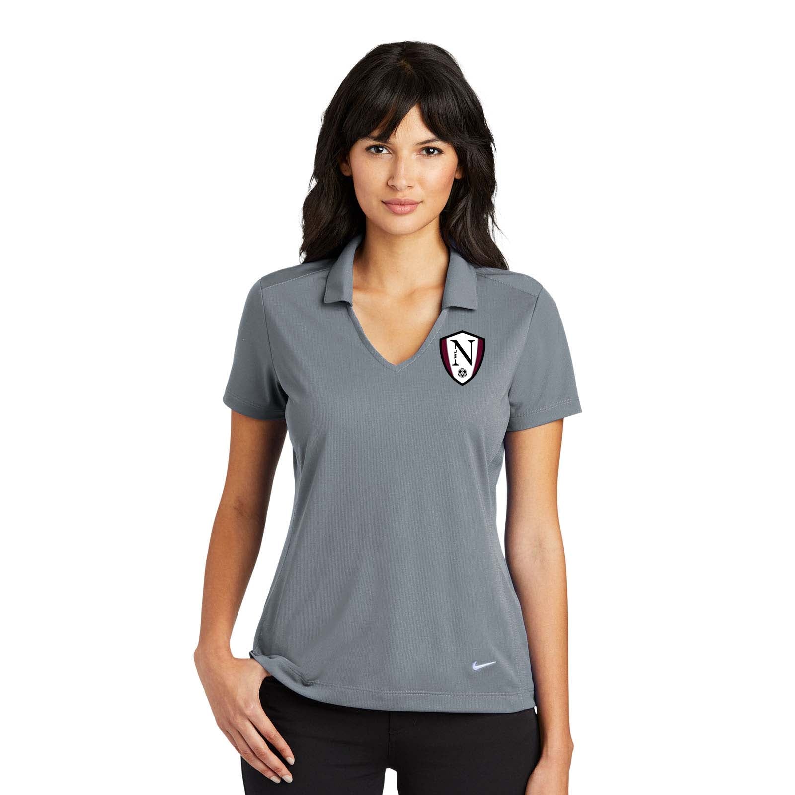 Walled Lake Women's Soccer Nike Ladies Dri-FIT Vertical Mesh Polo - Mato & Hash