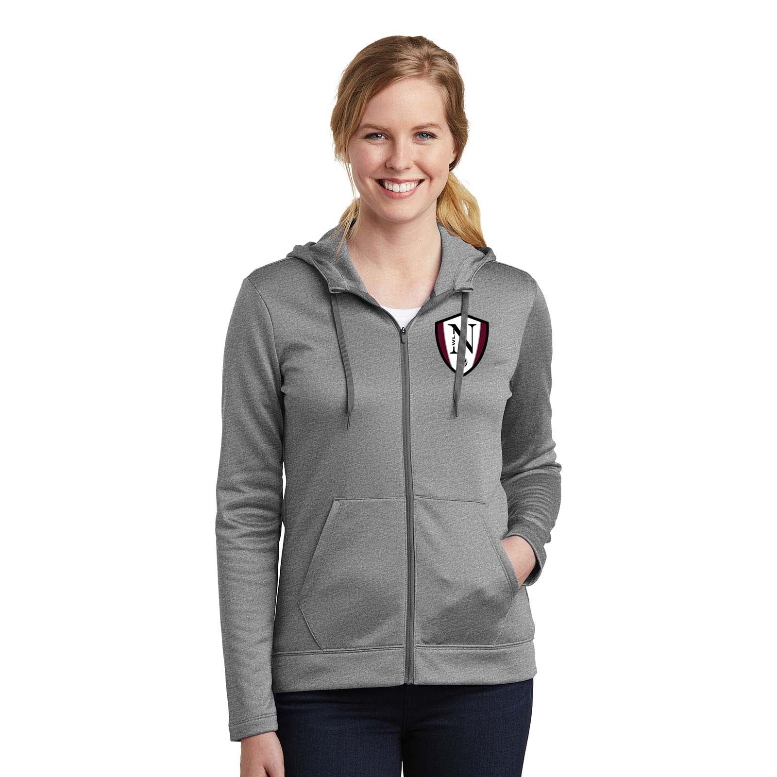 Walled Lake Women's Soccer Nike Ladies Therma-FIT Full-Zip Fleece Hoodie - Mato & Hash