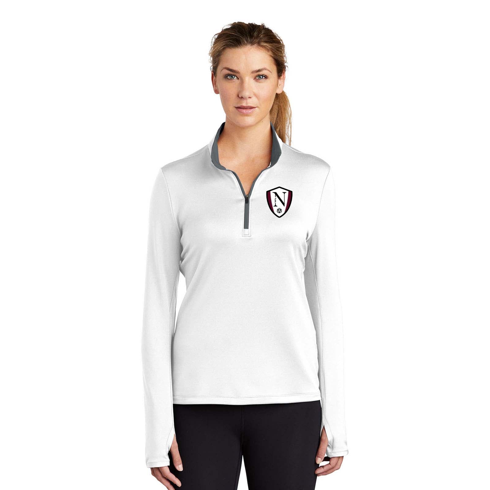 Walled Lake Women's Soccer Nike Nike Ladies Dri-FIT Stretch 1/2-Zip Cover-Up - Mato & Hash