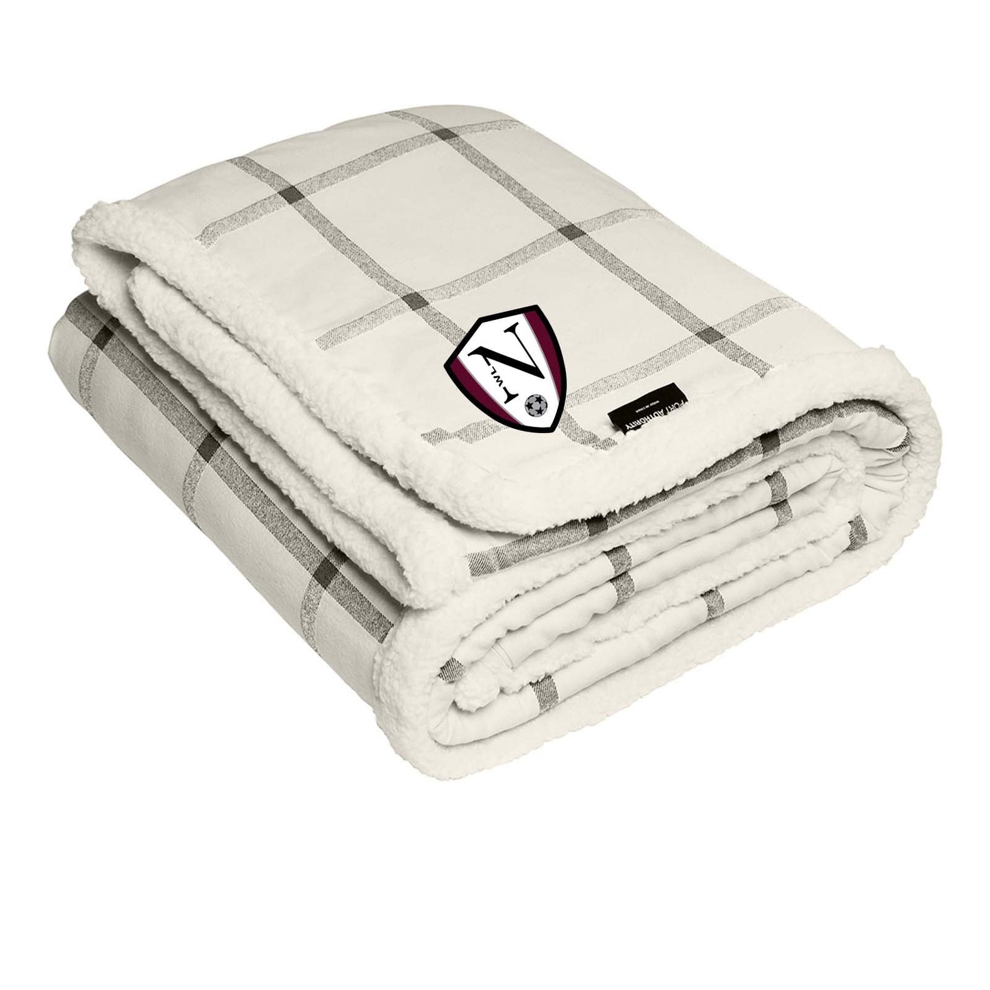 Walled Lake Women's Soccer Port Authority ® Flannel Sherpa Blanket Embroidery - Mato & Hash