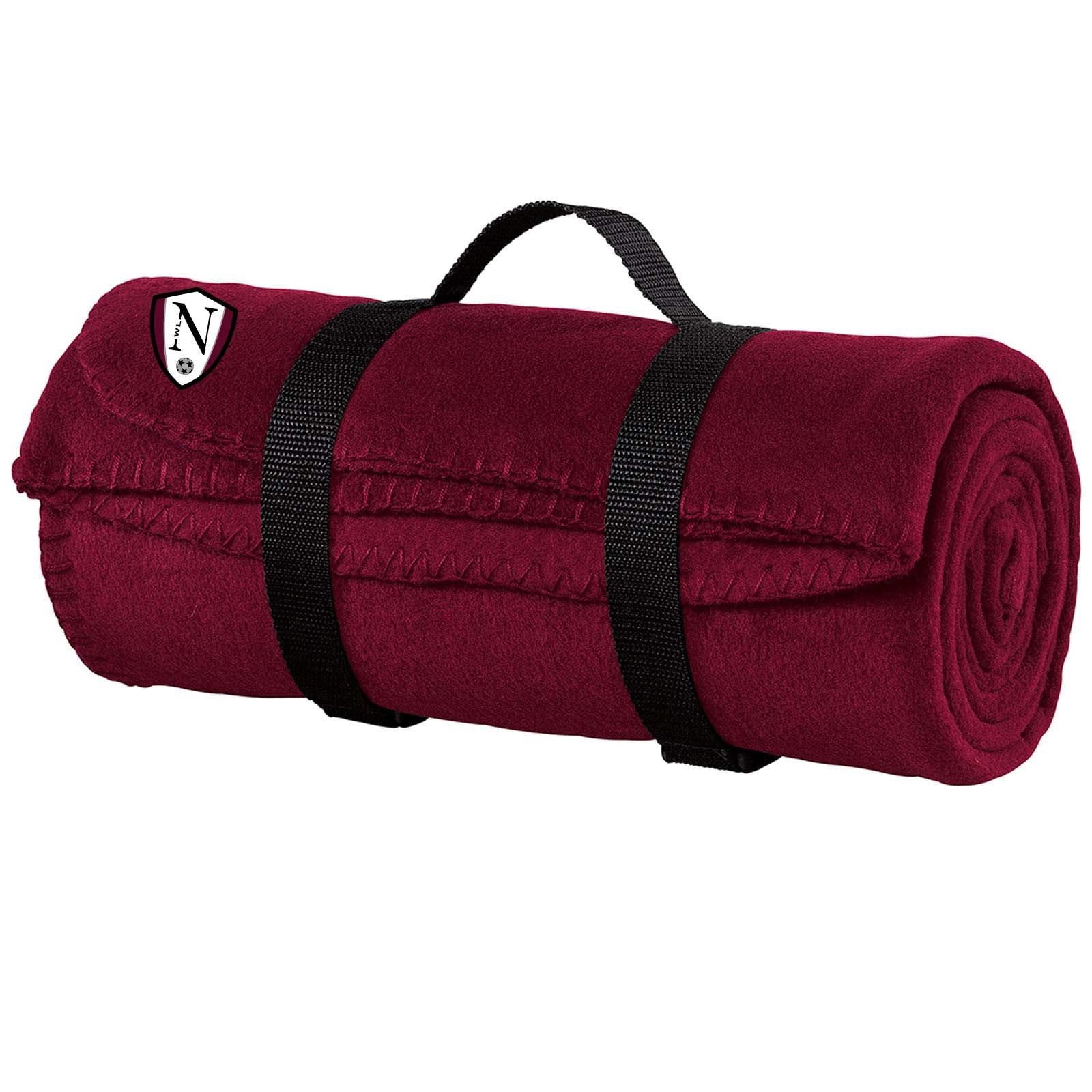 Walled Lake Women's Soccer Port Authority® - Value Fleece Blanket with Strap Embroidery - Mato & Hash