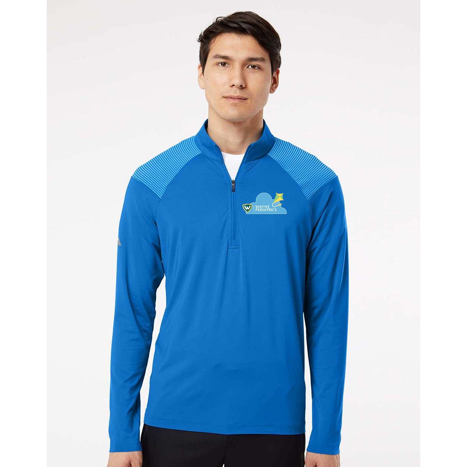 Wayne Pediatrics Adidas - Shoulder Stripe Quarter-Zip Pullover Printed - Mato & Hash