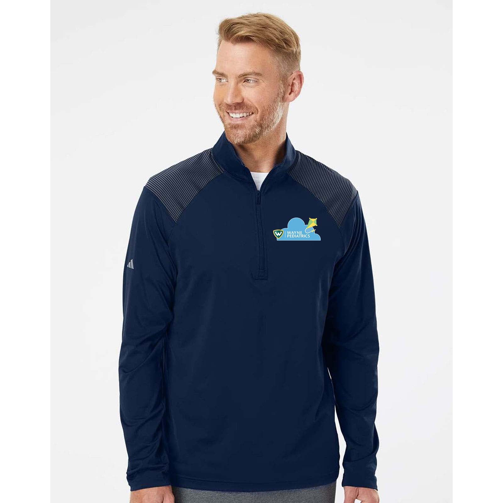 Wayne Pediatrics Adidas - Shoulder Stripe Quarter-Zip Pullover Printed - Mato & Hash