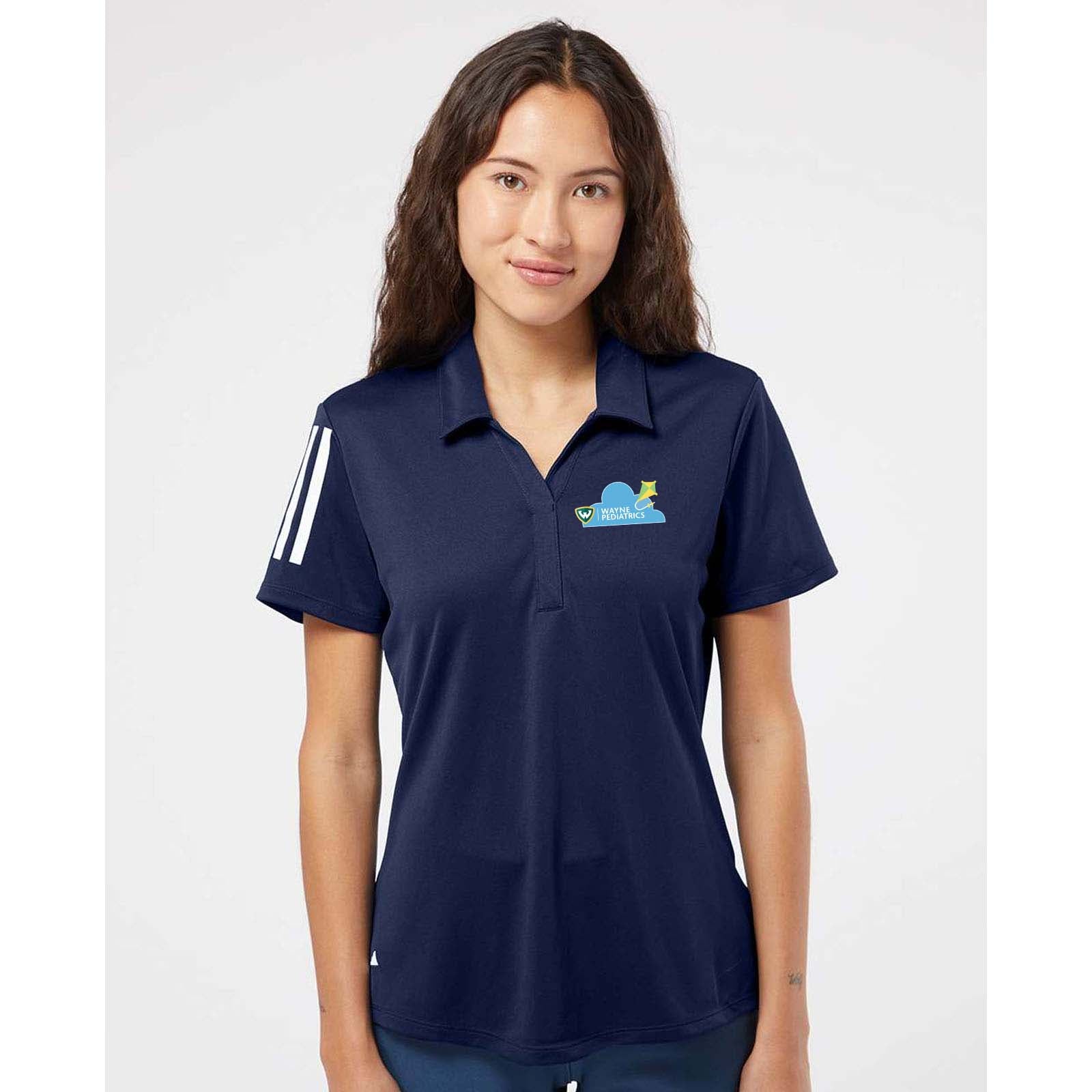 Wayne Pediatrics Adidas - Women's Floating 3-Stripes Polo Printed - Mato & Hash