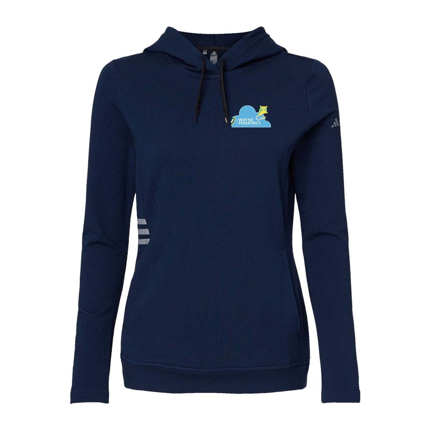 Wayne Pediatrics Adidas - Women's Lightweight Hooded Sweatshirt Left Chest Printed - Mato & Hash