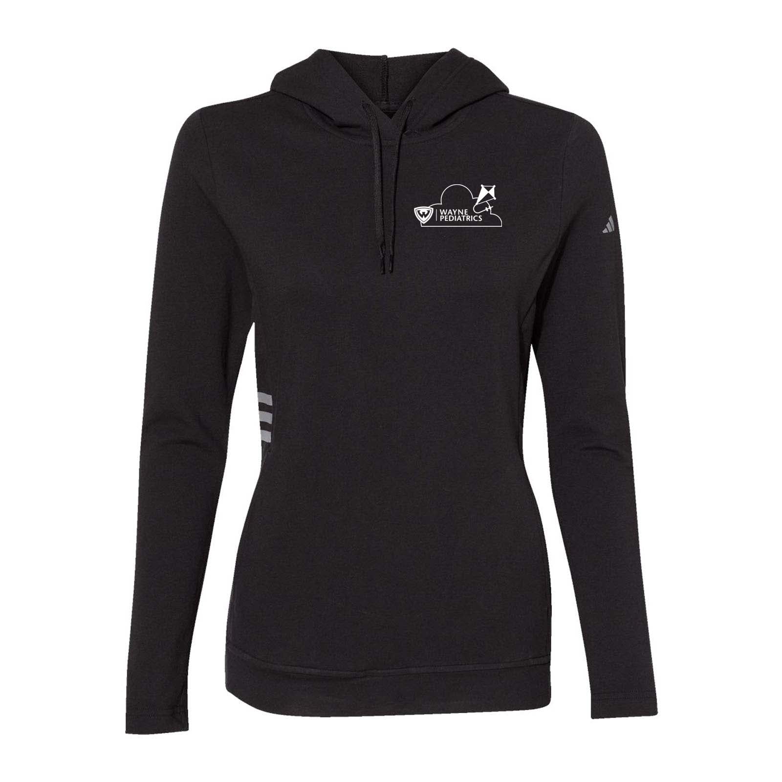 Wayne Pediatrics Adidas - Women's Lightweight Hooded Sweatshirt Left Chest Printed - Mato & Hash