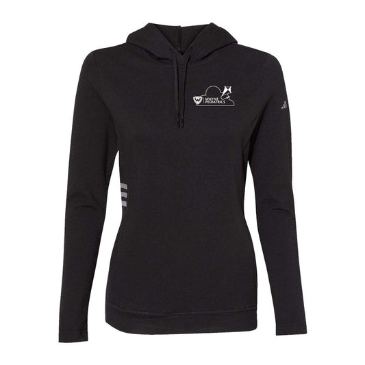Wayne Pediatrics Adidas - Women's Lightweight Hooded Sweatshirt Left Chest Printed - Mato & Hash