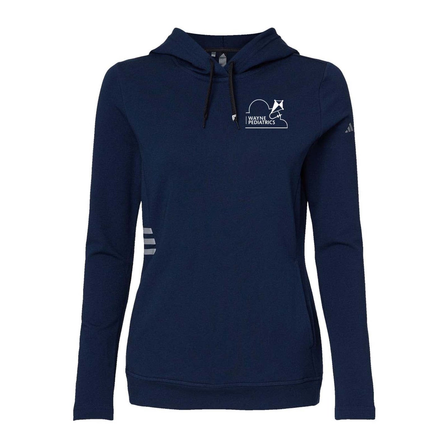Wayne Pediatrics Adidas - Women's Lightweight Hooded Sweatshirt Left Chest Printed - Mato & Hash