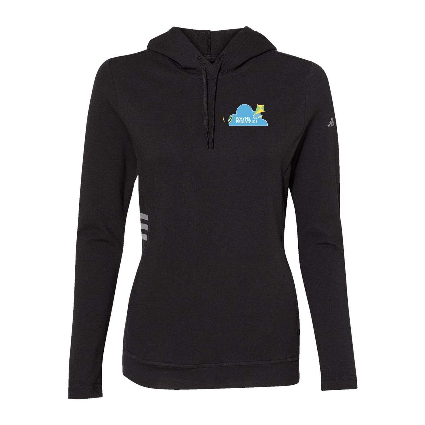 Wayne Pediatrics Adidas - Women's Lightweight Hooded Sweatshirt Left Chest Printed - Mato & Hash