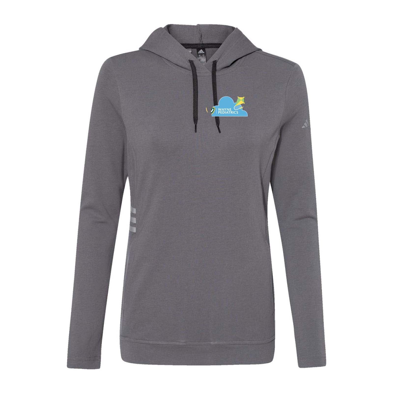 Wayne Pediatrics Adidas - Women's Lightweight Hooded Sweatshirt Left Chest Printed - Mato & Hash