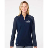 Wayne Pediatrics Adidas - Women's Stripe Block Quarter-Zip Pullover Printed - Mato & Hash