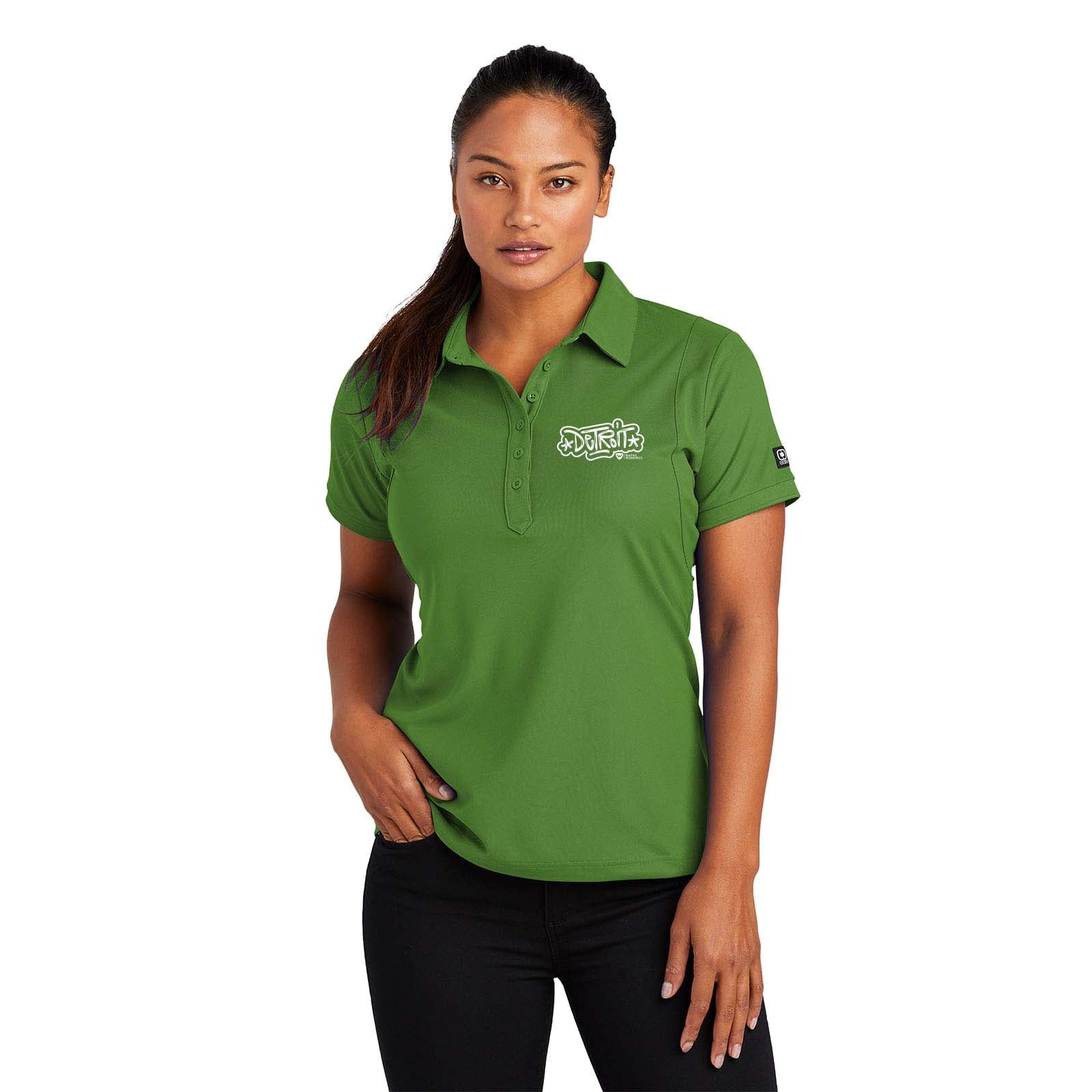 Wayne Pediatrics OGIO Women's 100% Polyester Jewel Polo T-Shirt Printed - Mato & Hash