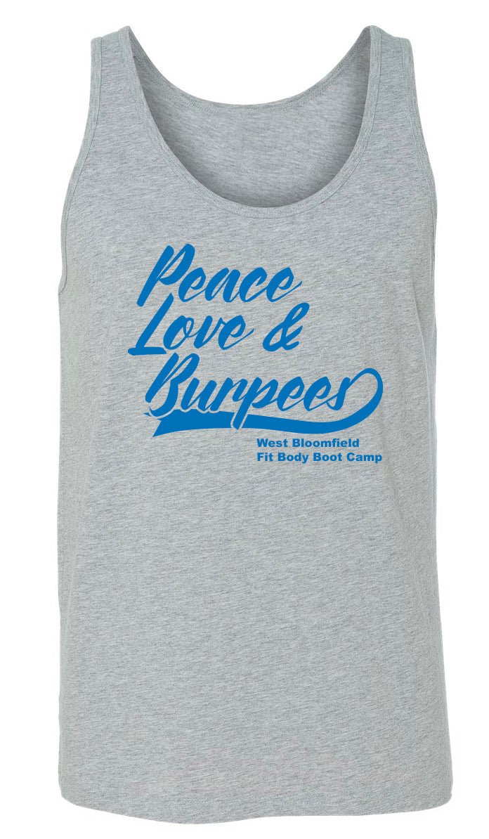 W.B. Fit Body Boot Camp Peace, Love & Burpees Tank Tops - Mato & Hash