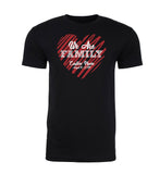 We Are Family - Custom Name & Date on Heart Unisex T Shirts