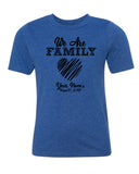 We Are Family - Heart + Custom Name & Date Kids T Shirts - Mato & Hash