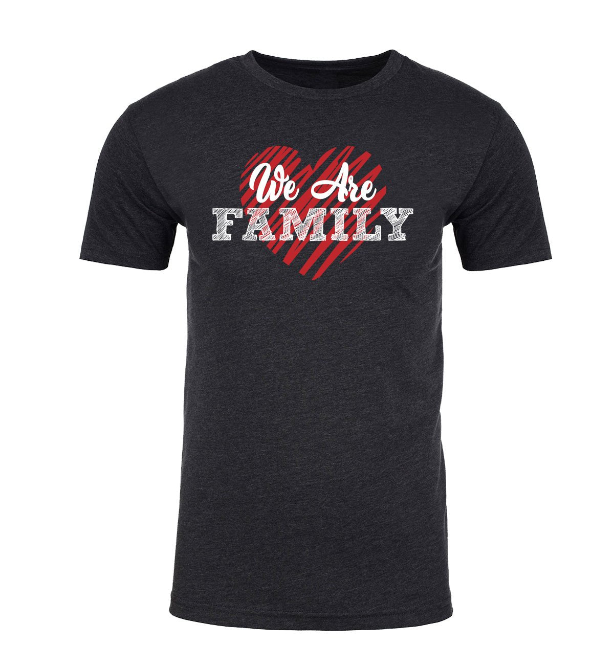 We Are Family - Text in Heart - Unisex T Shirts - Mato & Hash