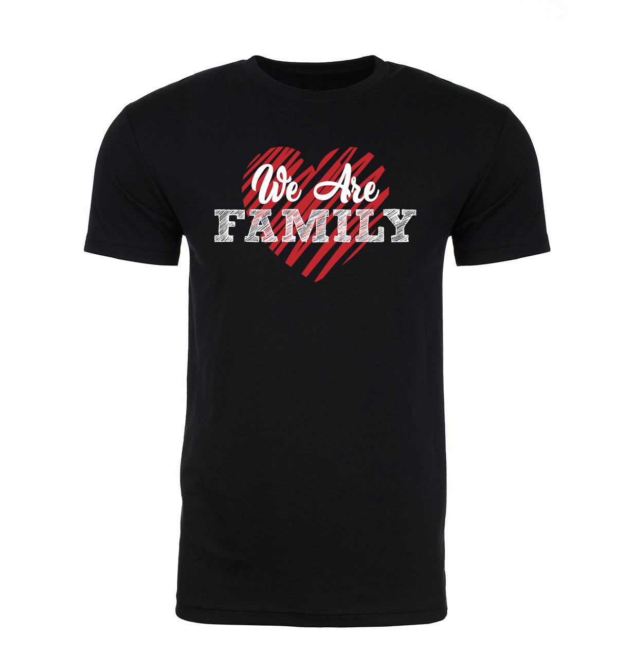 We Are Family - Text in Heart - Unisex T Shirts - Mato & Hash