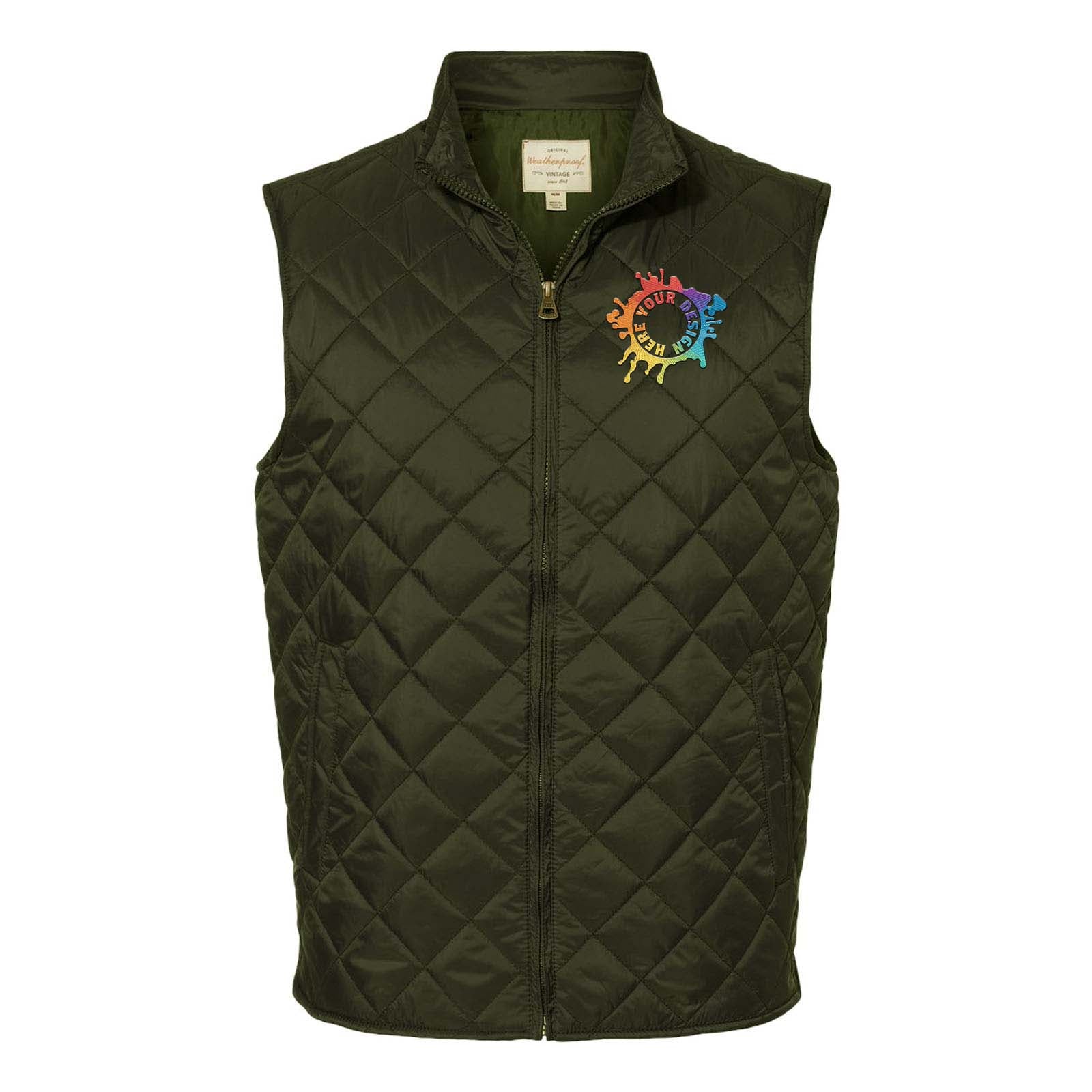 Weatherproof Vintage Diamond Quilted Vest Embroidery - Mato & Hash