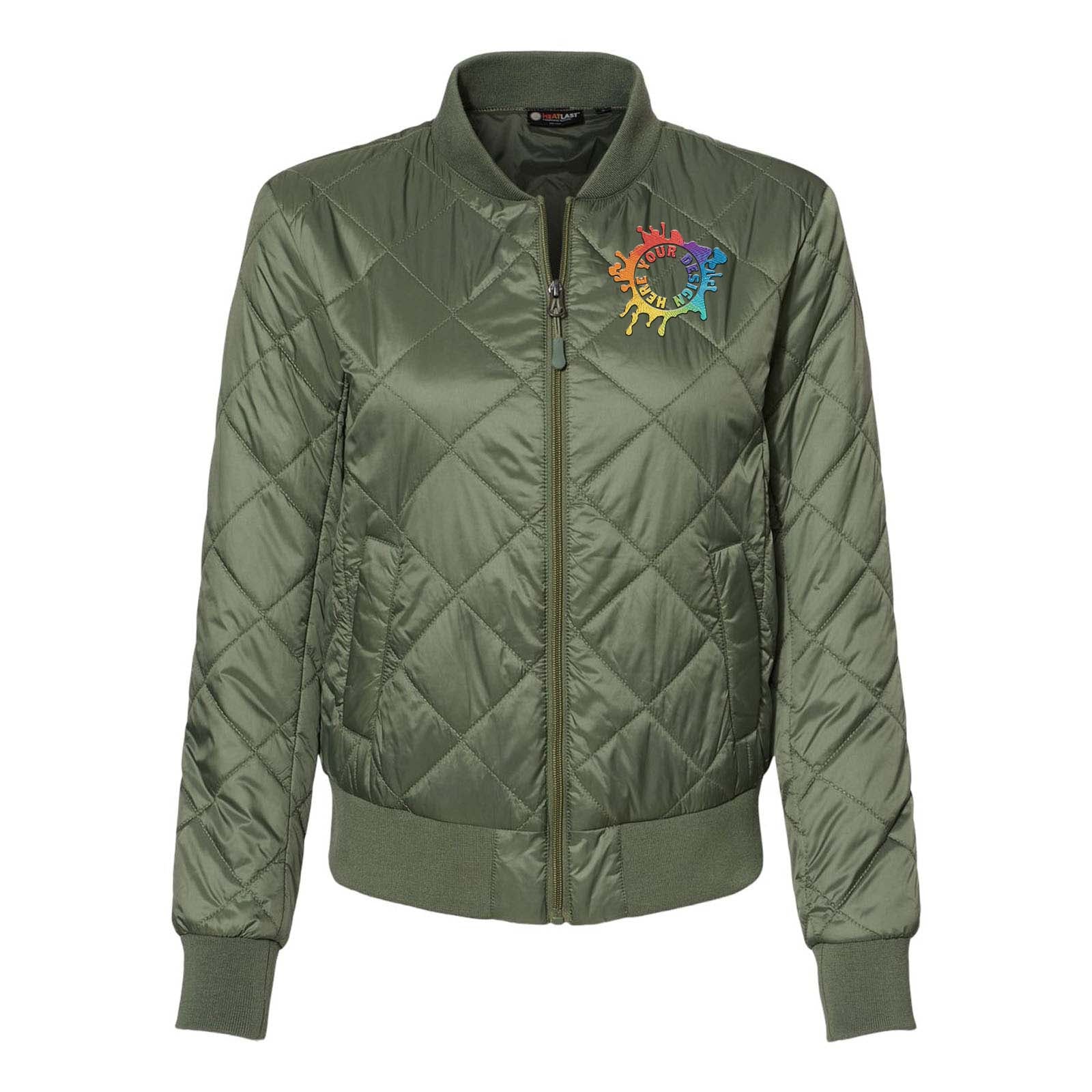 Weatherproof - Women's HeatLast™ Quilted Packable Bomber Embroidery - Mato & Hash