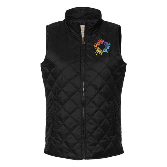 Weatherproof Women's Vintage Diamond Quilted Vest Embroidery - Mato & Hash