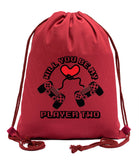 Will You Be My Player Two? Valentine's Day Drawstring Bag