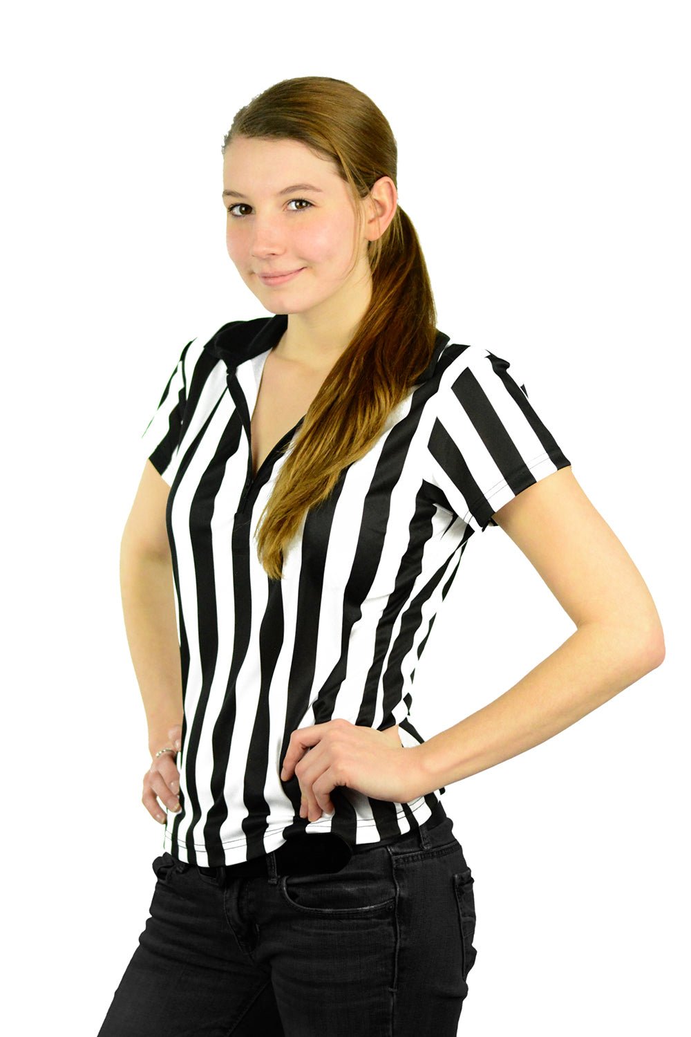 Women's 1/4 Zip Referee Shirt For Officials and Uniforms W/ Embroidery - Mato & Hash