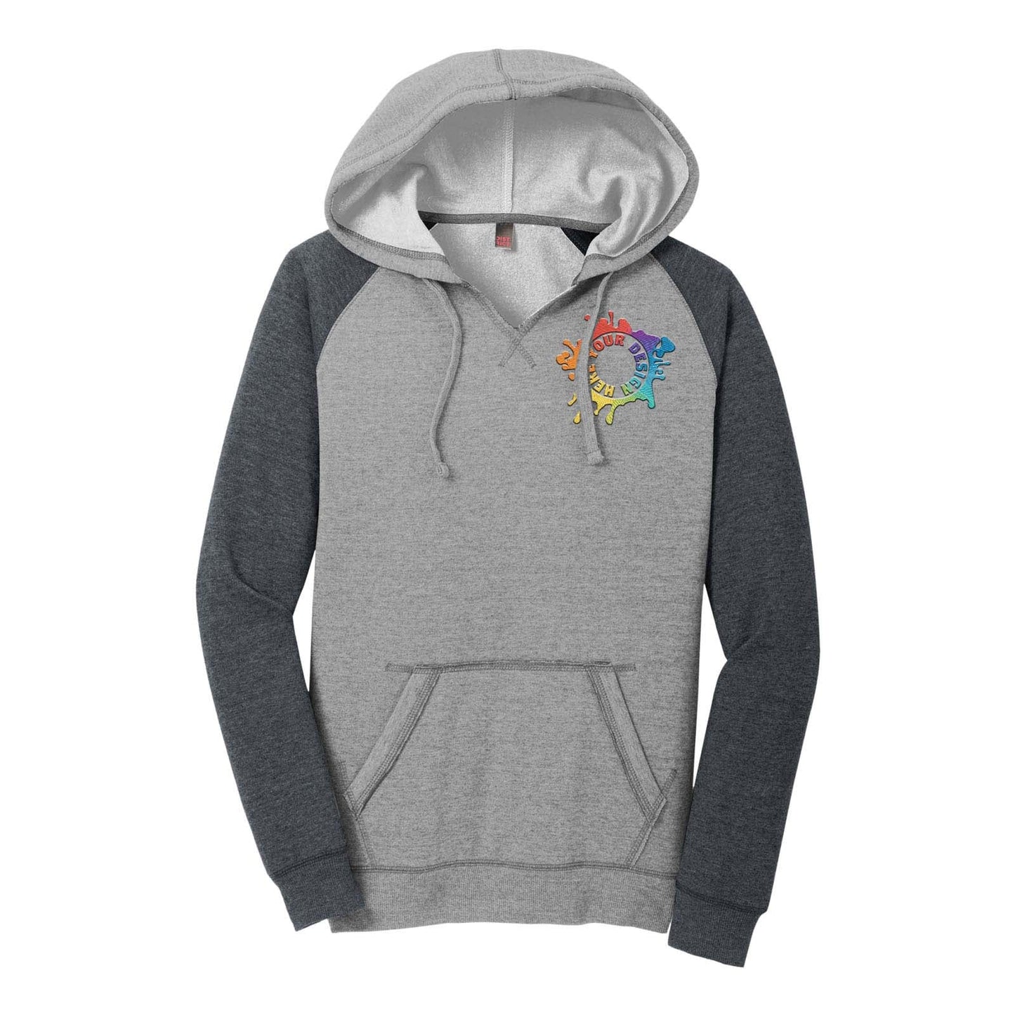 Women's Lightweight Fleece Raglan Hoodie Embroidery - Mato & Hash