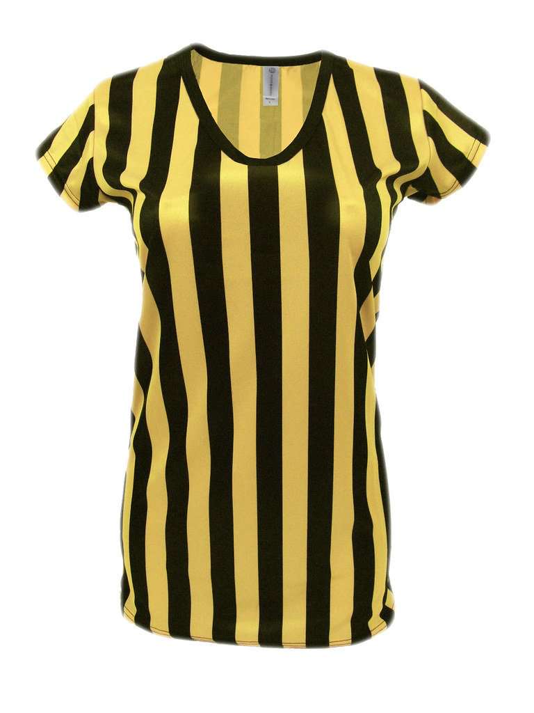 referee t shirt dress Women's V-Neck Referee Shirts for Ref Uniforms or Costumes Black/White / XS
