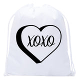 Accessory - Valentine's Day Bags, Mini Drawstring Cinch Backpacks, Valentines Day Gift Bags - XOXO
